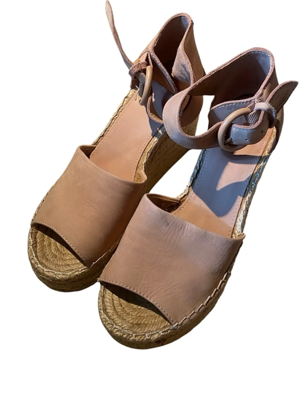 Marc Fisher Evereve Women’s Open-Toe Espadrille Wedge Sandals - Blush 6